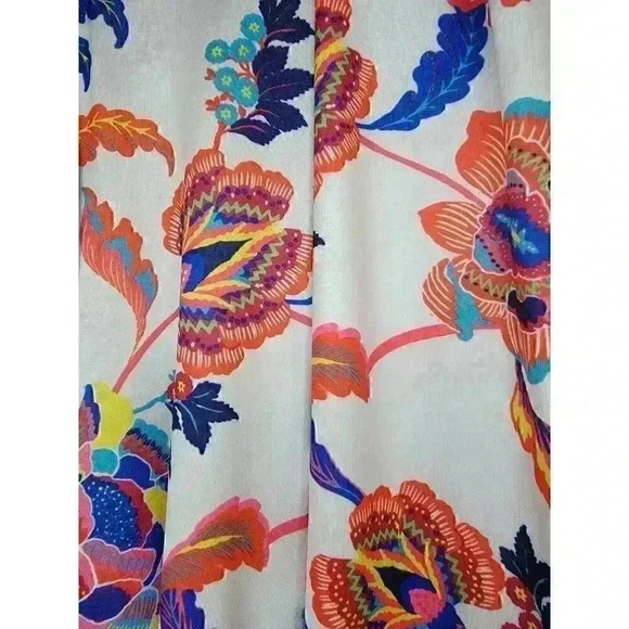 Slinky Brand Womens Cardigan Size M Open Front Lightweight Floral Art To Wear - Picture 4 of 13